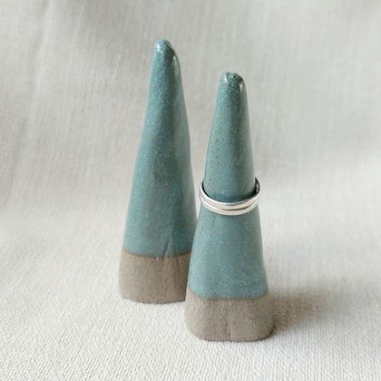 Ceramic Ring Holders - Duck Egg Blue/ Green